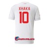 Virallinen Fanipaita Sveitsi Granit Xhaka 10 Vieraspelipaita MM-Kisat 2022 - Miesten